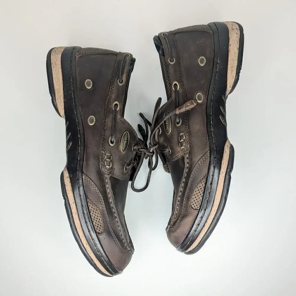 Irish Setter Red Wing Brown leather shoes deck boat oxford lace up size 11.5